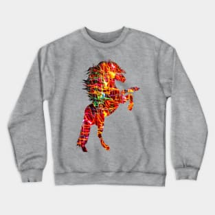 Electric horse silhouette Crewneck Sweatshirt